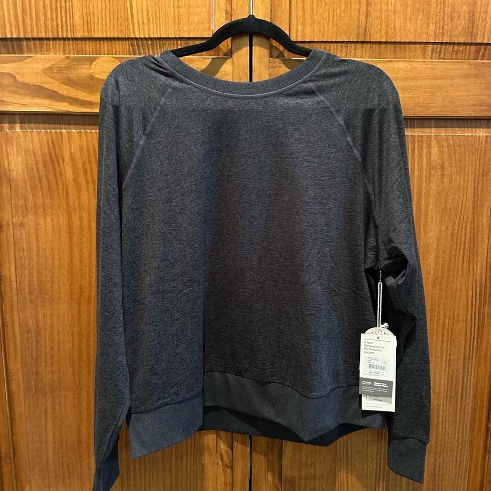 Vuori Halo Crew Top Charcoal Heather